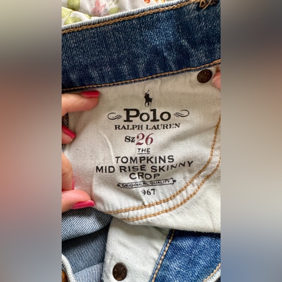 POLO RALPH LAUREN TOMPKINS MIDRISE SKINNY CROP JEANS SIZE 26 - Picture 6 of 8